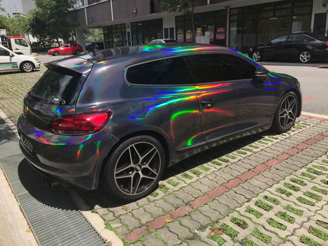 kalligrafie Vervuild trolleybus Buy Premium Iridescent Chrome Holographic Vinyl Folie Rainbow Vinyl Wrap  Bubble Free Car Styling Size:1.50*20M in the online store U-Smiling Store  at a price of 290.94 usd with delivery: specifications, photos and