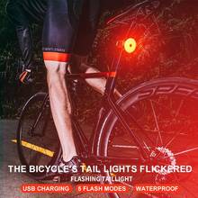 Bicycle Lights Intelligent Sensor Taillight Round Shape USB Charge Warning Light for Night Riding Mountain Bike Seatpost 2024 - buy cheap