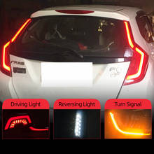 Car flashing 1Pair Car Tail light for Honda JAZZ Fit 2014 2015 2016 2017 2018 LED Taillight with DRL+Reverse+Brake rear 2024 - buy cheap