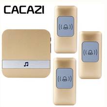 CACAZI Wireless Doorbell Waterproof 300M Remote 3 Button 1 2 3 Receiver US EU UK AU Plug Smart Home Calling Doorbell 220V 2024 - buy cheap