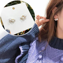 Korean Style S925 Needle Imitation Pearl Earrings Charming Women's Party Gold Earring Jewelry Bridal Wedding Accessories 2024 - buy cheap