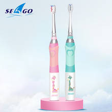 SEAGO Electric Toothbrush for Kids Waterproof Sonic Toothbrush Automatic LED Light Children Teeth Brush for 3-12 Years Old 2024 - buy cheap
