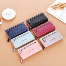 Women Wallets Women Solid Color Coin Purse Long Wallet Card Holders Handbag ladies wallet porte feuille femme monnaie et carte 2024 - buy cheap