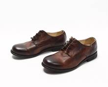 Zapatos de cuero italiano para hombre, calzado Formal con cordones, Oxfords, para boda, negocios, a la moda, novedad 2024 - compra barato