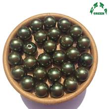 Bead Chunky Beads for Kids Pearl Beads for Jewelry making 6mm to 30mm Army Green A26 Acrylic Beads Round Beads abs Pearls Beads 2024 - buy cheap