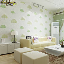 beibehang Child Room Trees Leaf Wallpaper for Baby Kids Room Non-woven Wall Paper Home Decor Pink Green Yellow papel de parede 2024 - buy cheap