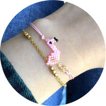 Pulsera miyuki de la amistad para mujer, brazalete hecho a mano con cuentas, estilo bohemio, color rosa, venta al por mayor, 2020 2024 - compra barato