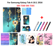 T580 T585 чехол для планшета с милой пандой для Samsung Galaxy Tab A10.1 10,1 "дюймов 2016 чехол T585 T580 чехол с откидной крышкой и подставкой 2024 - купить недорого