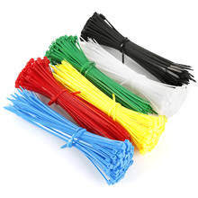 100pcs Self-locking Nylon Cable Ties 6 colors Plastic Zip Tie Cable Ties Fasten Loop Cable Tie