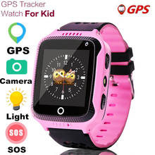 Smart watch infantil q528, com câmera lanterna, relógio para criança, chamada de socorro, rastreador, dispositivo de localização, seguro, pk q100 q90 q50 2024 - compre barato