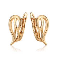 MxGxFam Простые полые серьги-кольца для женщин модные ювелирные изделия золотого цвета 18 k 2024 - купить недорого