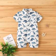 Newborn Baby Boys Clothing Rompers Infant Cartoon Dinosaur Printed Jumpsuit 3-18M Toddler Boy Fashion Summer Clothes 2024 - buy cheap