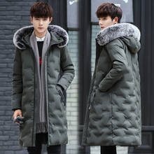 2020 Duck Down Jacket Men Korean Thick Long Coat Winter Jackets for Men Fox Fur Collar Mens Clothing Kurtka Zimowa KJ496 2024 - buy cheap