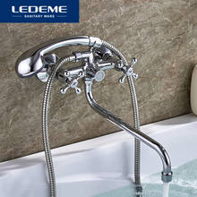 LEDEME Bathtub Faucet Shower Faucets Classic Chrome Plated Single Holder Long Nose Brass Bathroom Faucet Bath Mixer Tap L2308 2024 - buy cheap