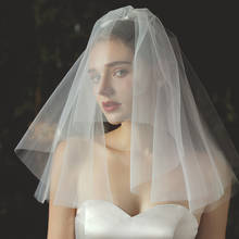 Ivory Three Layers Short Voile Mariage Tulle Bride Welon Slubny Wedding Accessories Bridal Veils Wedding Velos De Novia 2024 - buy cheap