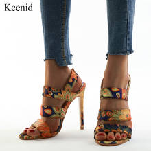 Kcenid 2020 New fashion shoes hollow back strap woman sandals 12cm high heels buckle strap ladies open toe sandals dress pumps 2024 - buy cheap