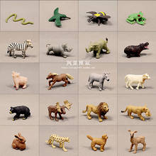 Wild Animal Miniature Model Decoration Lion Elephant Rhinoceros Horse Bear Kangaroo Insect Ornaments Action Figure Figurine Toys 2024 - buy cheap