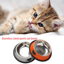 New Dog Cat Bowls Stainless Steel Travel Anti-Skid Feeding Feeder Water Bowl For Pet Dog Cats Puppy Pets Drinking Feeding Bowls 2024 - buy cheap