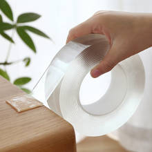 1/2/3/5M Nano Tracsless Tape Double Sided Tapes Transparent No Trace Reusable Waterproof Adhesive Tape Cleanable Home 2024 - купить недорого