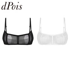 Lencería Sexy para mujer, Top con Tirantes finos ajustables, transparente, sin aros, sin almohadilla, Bralette transpirable sin costuras 2024 - compra barato