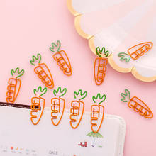 5pcs/lot Lovely Carrot Shape Metal Bookmark Mini Paper Clip Book Markers Gift Stationery School Office Supply 2024 - buy cheap
