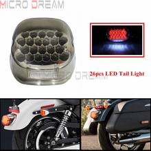 1x Smoke LED Motorcycle Brake Tail Light Integrated License Plate Rear Lamp For Harley Softail Sportster 883 1200 XL FLH FX Dyna 2024 - buy cheap