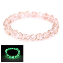 Luminous Bracelet woman Shiny luminescence Lady's Bracelet Glow in the dark chamilia Glass beads female crystal ball shining new 2024 - buy cheap