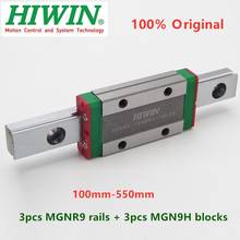 Hiwin-riel lineal Original MGN9, 150, 200, 250, 300, 330, 350, 400, 450, 500mm, guía MGNR9 + 3 piezas, bloques MGN9H, impresora 3D CNC, 3 uds. 2024 - compra barato