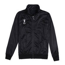 Haikyuu-chaqueta negra bordada para cosplay, ropa deportiva Karasuno para escuela secundaria, voleibol, Club, Top de anime, abrigos y chaquetas 2024 - compra barato