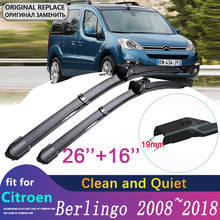 Car Wiper Blades for Citroen Berlingo 2008~2018 B9 Front Windscreen Brushes Wipers 2011 2012 2013 2014 2015 2016 2017 Car Goods 2024 - buy cheap