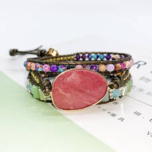 Natural Stone Bracelet Colorful Crystal Braided Bracelet Wrapped Bracelet Gift Bohemian Beads Sexy Women's Bracelet Wholesale 2024 - buy cheap
