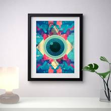 Psychedelic Abstract Eye Cotton Canvas Art Print Painting Poster Wall Pictures For Living Room Decoration Home Decor  Frame 2024 - buy cheap