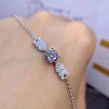 new 1ct moissanite women Bracelet  Round gem shiny better than diamond real 925 silver GRA certificate gifrl birthday gift 2024 - buy cheap