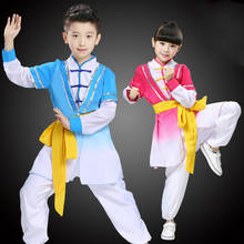Fantasia de taekwondo wushu para crianças e adultos, traje chinês de kung fu tai chi para arte marcial 2024 - compre barato