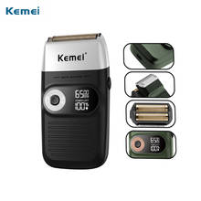 Kemei Electric Razor Men Reciprocating Shaver For Men Rechargeable LCD Display Beard Trimmer With Sideburns Cutter Machine 2024 - buy cheap