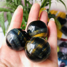 Dark Yellow Asian Rare Tiger Eye Quartz Crystal Healing Ball Sphere 2.5mm Toy Tiger Eye Stone Natural Tiger Eye Stone 3pcs 2024 - buy cheap