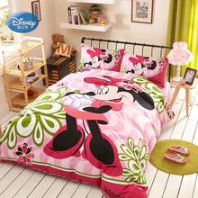 Conjunto de cama 100% algodão da disney, roupas de cama para garotos e garotas, com edredon e capa de edredom, decoração de quarto de tamanho queen e mickey mouse 2024 - compre barato