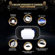 3D Cardboard Helmet Virtual Reality VR Glasses Headset Stereo VR for 4-6inch Smart Mobile Phone 2024 - buy cheap
