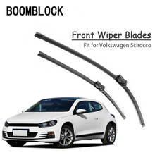BOOMBLOCK 2pc Car Windshield Rubber Wiper Blades Arm Kit For Volkswagen VW Scirocco VW 2008-2015 2024 - buy cheap
