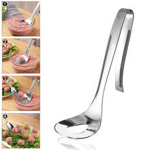 New Maunal Meatball Maker Spoon Stainless Steel Meat Ball Pressing Spoon Long Handle For DIY Fish Balls Meatballs Making 2024 - buy cheap