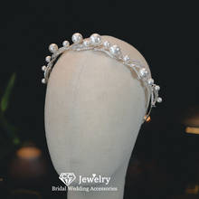 CC Headbands Women Hair Accessories Wedding Hairwear Engagement Jewelry Bridesmaids Headdress Pearl Crown Simple Design AN144 2024 - buy cheap