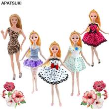 Ropa de moda para muñecas Barbie, vestidos de fiesta de leopardo y Polka para muñecas BJD 1/6, accesorios, juguetes para niños 2024 - compra barato