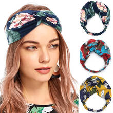 Women Girls Summer Bohemian Hair Bands Print Headbands Vintage Cross Turban Bandage Bandanas HairBands Yoga Hair Accessories 2024 - buy cheap