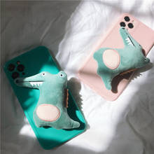 Funda de teléfono para iPhone, funda de dinosaurio de peluche Kawaii para iPhone 12 11 Pro max XS Max XR 7 8 Plus 12 mini 7Plus 2024 - compra barato