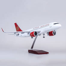 1/80 Scale 47CM Airplane Airbus A320 NEO JUNYAO Airline Model LED Light & Wheel Landing Gear Diecast Resin Collection exhibition 2024 - buy cheap