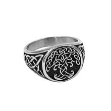 STBZCXH Viking Tree of Life Ring Stainless Steel Celtics Knot Wedding Ring Norse Amulet Jewelry For Men Women SWR0985A 2024 - buy cheap