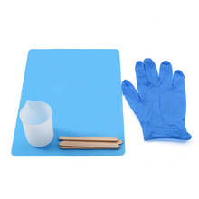 1set Epoxy Resin Jewelry Making Tools Silicone Workbenches Silicone Cup Wood Stick Dispenser Gloves For DIY jewerly Making 2024 - buy cheap