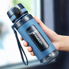 UZSPACE Sports Water Bottles Gym Leak-proof Drop-proof Portable Shaker Outdoor Travel Kettle Plastic Drink Water Bottle BPA Free 2024 - купить недорого