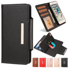 Магнитный кожаный чехол для iPhone SE 2020 8 7 6 6S Plus, чехол-бумажник для карт для iPhone 12 Mini 11 Pro XS Max XR X, чехол Etui Hoesje 2024 - купить недорого