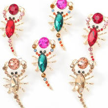 Fashion Creative Metal Rhinestone Glass River Prawn Earrings Women's Exaggerated Popular Party Jewelry Accessories 2024 - buy cheap